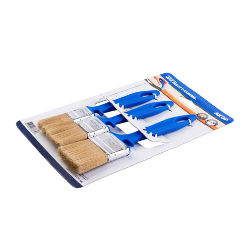 Brush Set To Working With Varnishes - Handle Color: Blue
