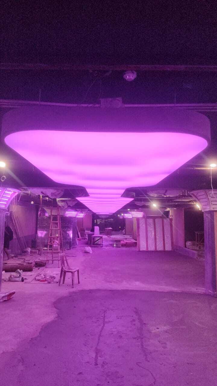 Optical Illusion Stretch Ceiling - .18mm Thickness , Customizable Pattern And Shape, Any Size, Engaging Visuals For Contemporary Interiors