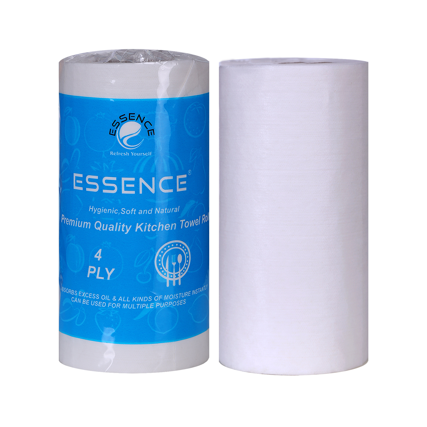 Kitchen Roll - 4 Ply Paper, 200mm X 200mm | Highly Absorbent, Soft Touch, Hygienic For Home And Office Use