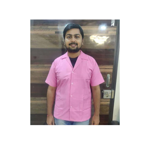 पिंक हाफ यूनिफॉर्म स्लीवलेस वेस्ट कोट