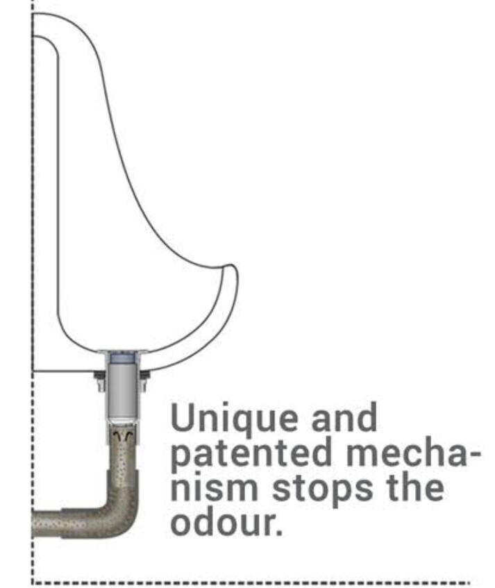 Grey Economical Waterless Urinals