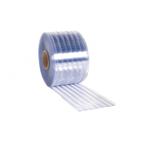 Double Ribbed PVC Trip Curtains Roll - 3 mm, Modern Plain Dyed Design with Multiple Color Options