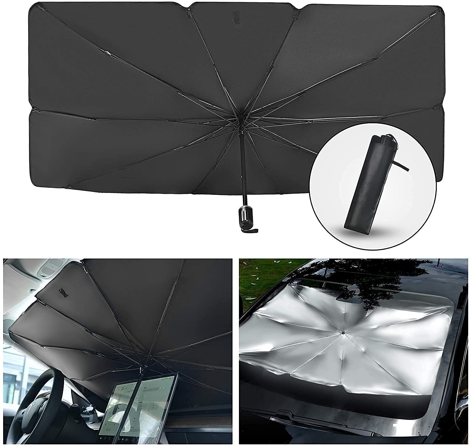 Car Sunshade Umbrella - Hardness: Yes