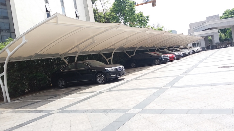 Car Parking Tensile Structure - Color: White