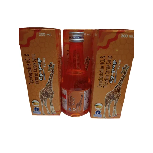 200 Ml Cyproheptadine Hcl And Tricholine Citrate Syrup - Drug Type: General Medicines