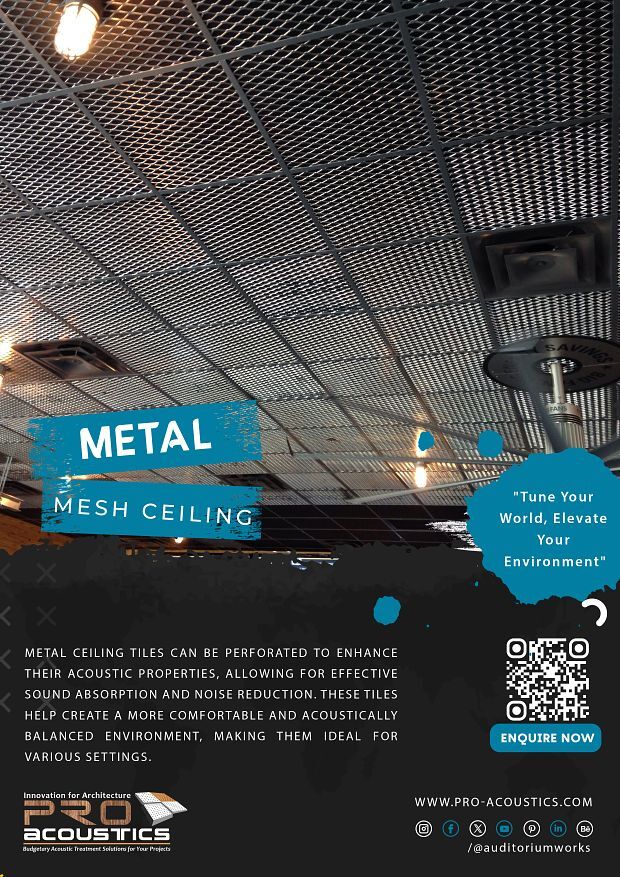 Metal Ceiling - Durable Steel Material | Versatile Design For Easy Installation, Noise Reduction, And Aesthetic Appeal