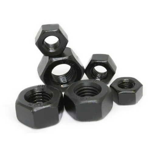 High Tensile Nut - High-Quality Steel, Hexagonal Shape, Polished Finish, Rigid Hardness, Versatile Black Color, Easy to Use for Industrial Applications