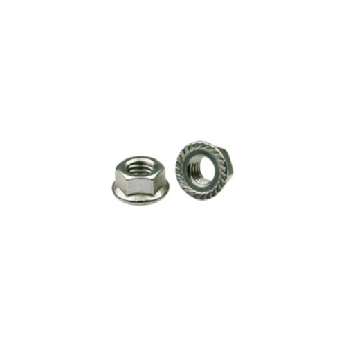 Flange Nut - Mild Steel, 6MM to 10MM Sizes, Silver Color, Round Shape, Fine Finishing | Durable Accessory for Radiators
