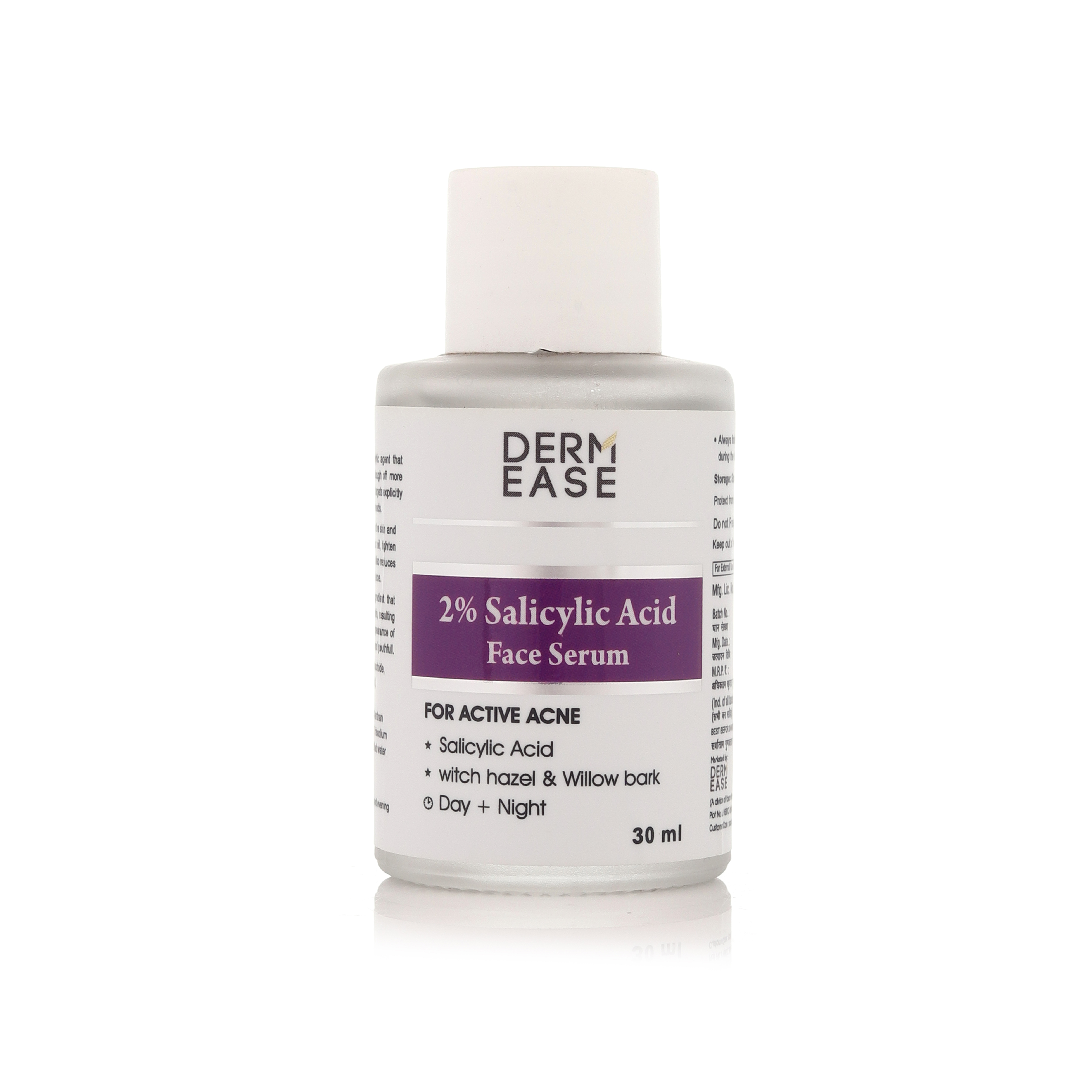 2% Salicylic Acid Face Serum - Purified Water Aloe Vera Juice Dimethyl Isosorbide | Acne Treatment Unclogs Pores Suitable For All Skin Types