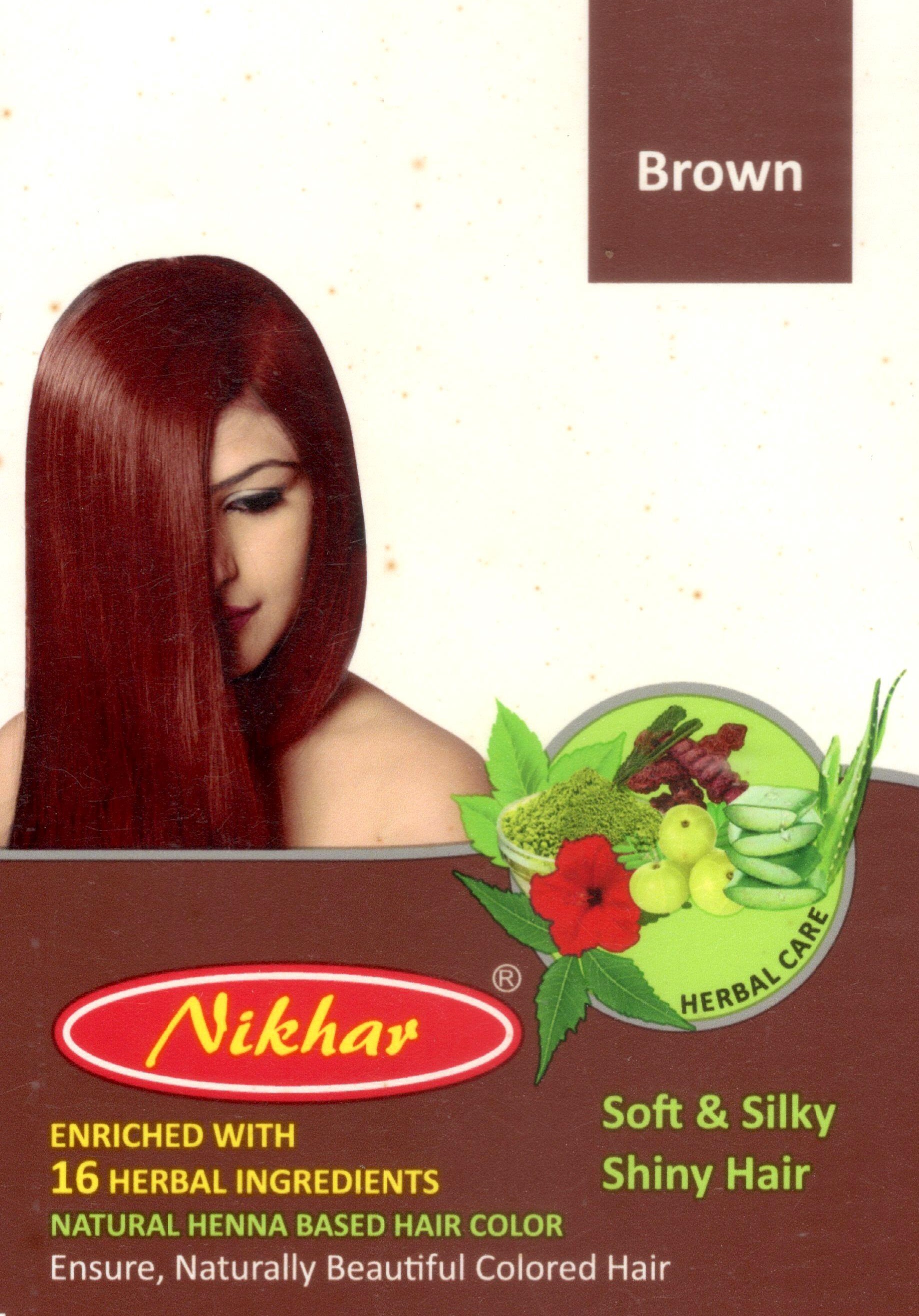 Nikhar Brown - 100 Gm Ammonia-free Natural Dark Brown Powdered Henna | 36 Months Shelf Life, Ideal For Hair Use