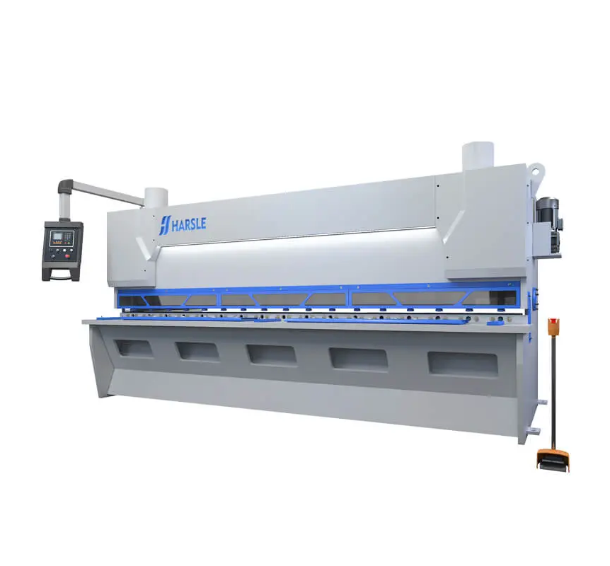 Cnc Shearing Machine - Electric Control For Cutting Angle And Blade Gap, Quick Length Adjustment & Adjustable Rear Pneumatic Sheet Supporter - E21s With Backguage Sequence Repeat