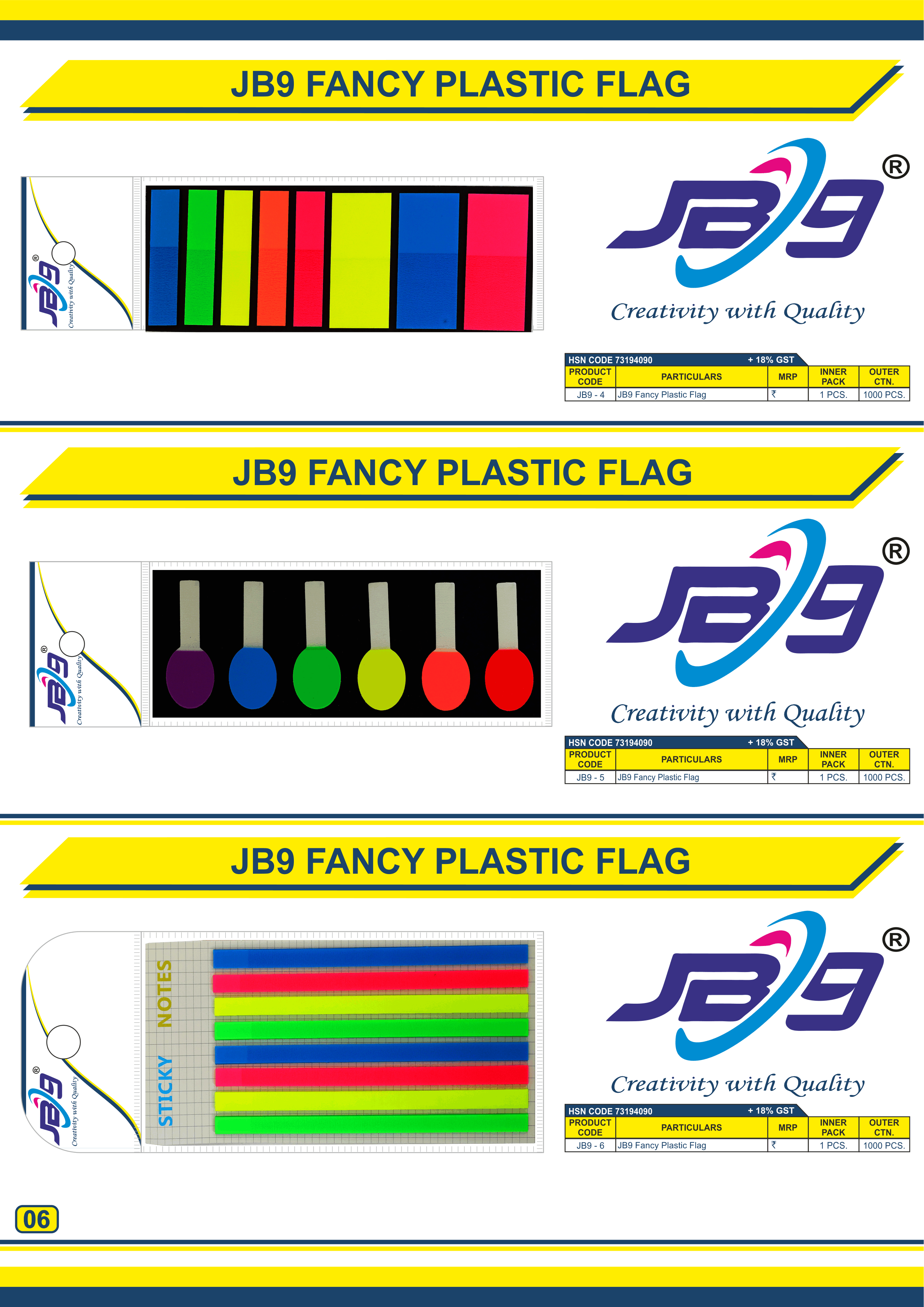Fancy Plastic Flag - 7 Square Inches | Versatile Sticky Notes Flags For Marking, Organizing, Note-taking, And Project Management