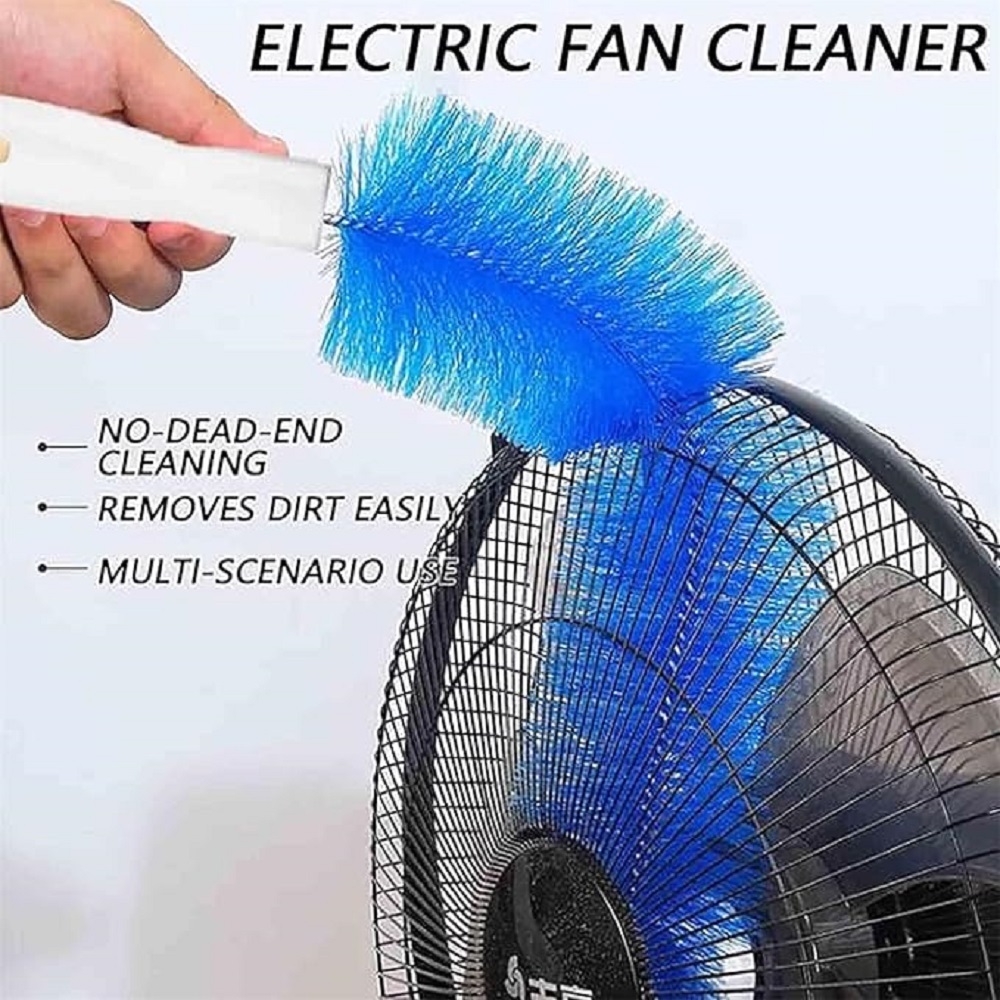 Mitsico Flexible Fan Dusting Brush - Microfiber Bristles, Free Size, Multicolor | Bendable Rod For Easy Dusting In Hard-to-reach Areas