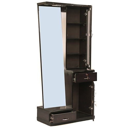 Semi Gloss Floor Standing Dressing Table - Solid Wood, Modern Design, Polished Finish, Ample Storage Space, Easy Assembly, Available In Various Colors