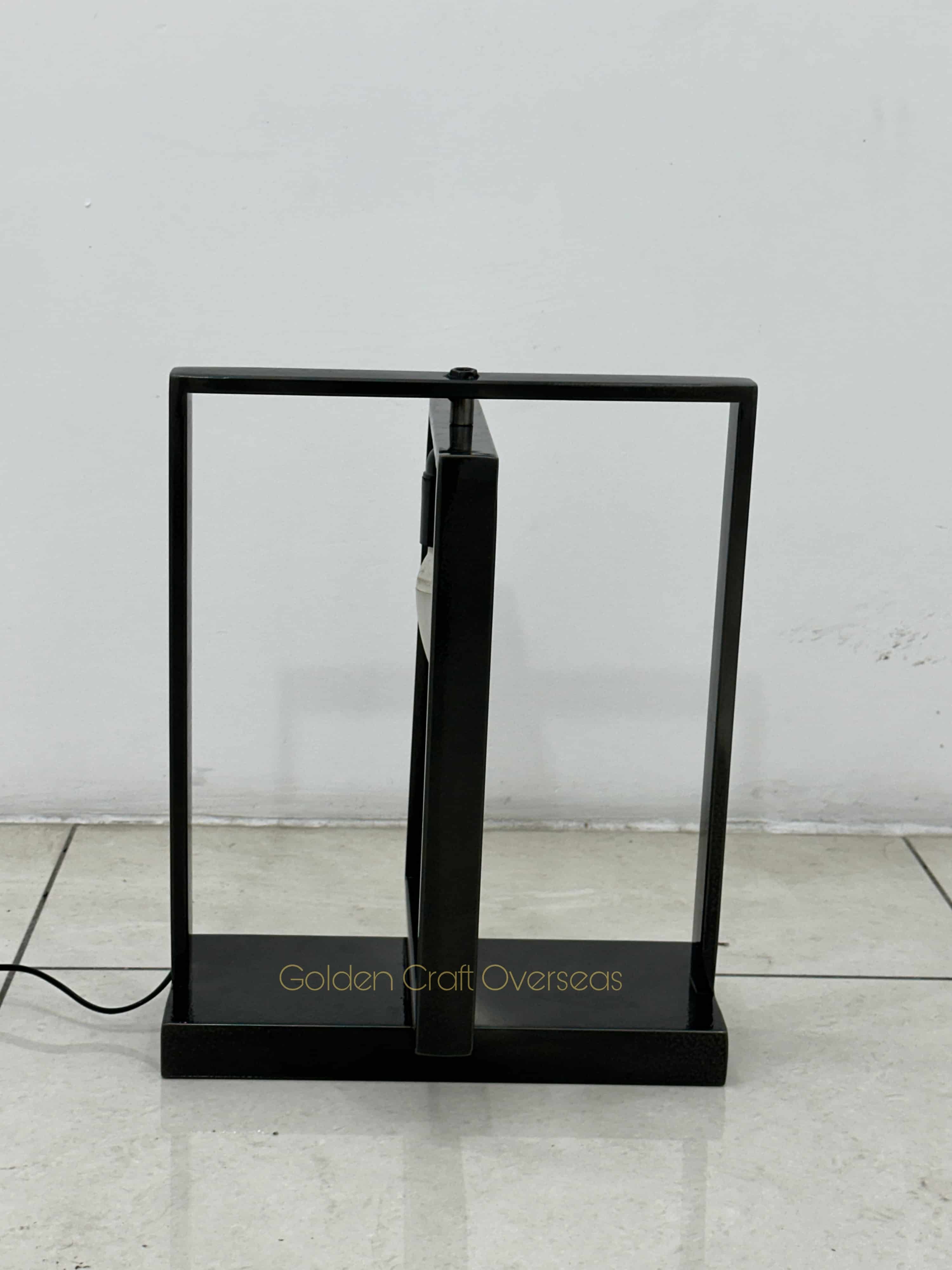 Ss Table Lamp - Metal Construction, 6x12x12 Inches, Matte Black Finish - Energy Efficient Incandescent Lighting, Modern Design Accent