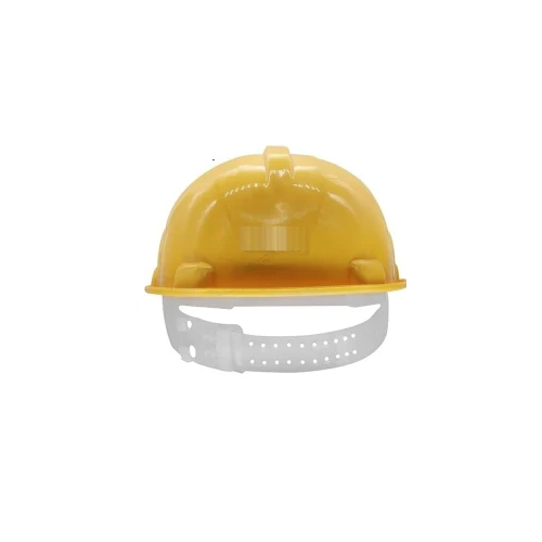 Industrial Safety Helmets - Plastic Material, Plain Size, Yellow Color | Durable, Warranty Included, Ideal for Industrial Usage