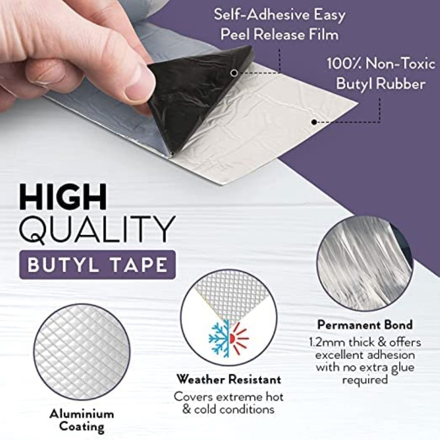 Aluminium Waterproof Foil Tape - 4 Inch