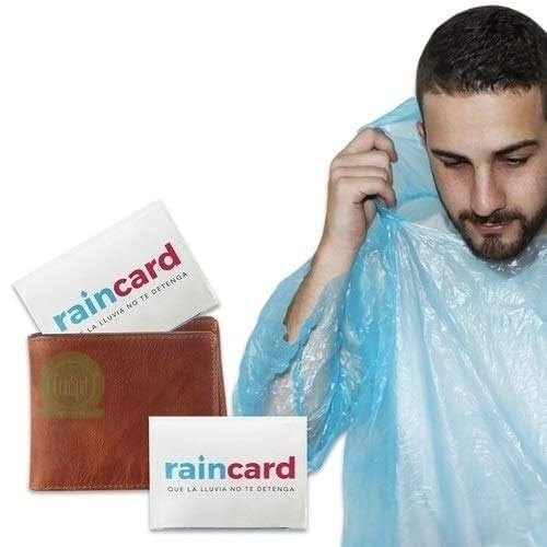 Mitsico Rain Card - Pvc Material, Free Size, Multicolor | Regular Fit Disposable Raincoat, Compact For Camping And Outdoor Activities