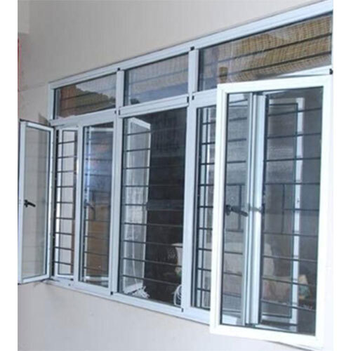 Ajantha Series Window - Standard Size, Polished Finish, White And Silver Color | Ideal For Home Applications