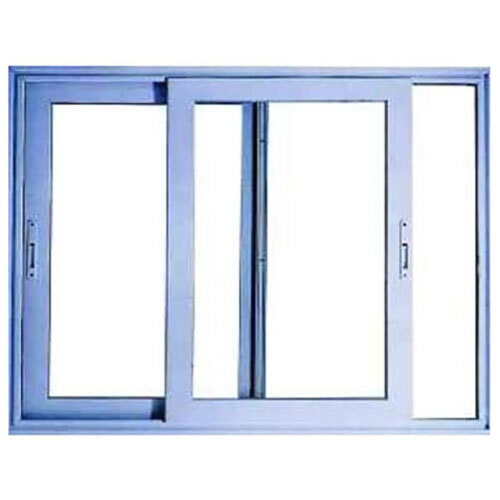 Winspire 2 Track Window - Polished Silver Finish, Standard Size | Ideal For Home Applications, Stylish And Functional Design