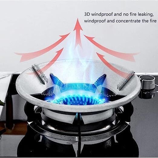 Gas Saver Stand - Metal, 6x5x7 Cm | Energy-saving Burner, Non-slip Design, Durable Alloy, Easy Installation, Compatible With Indian Gas Stoves