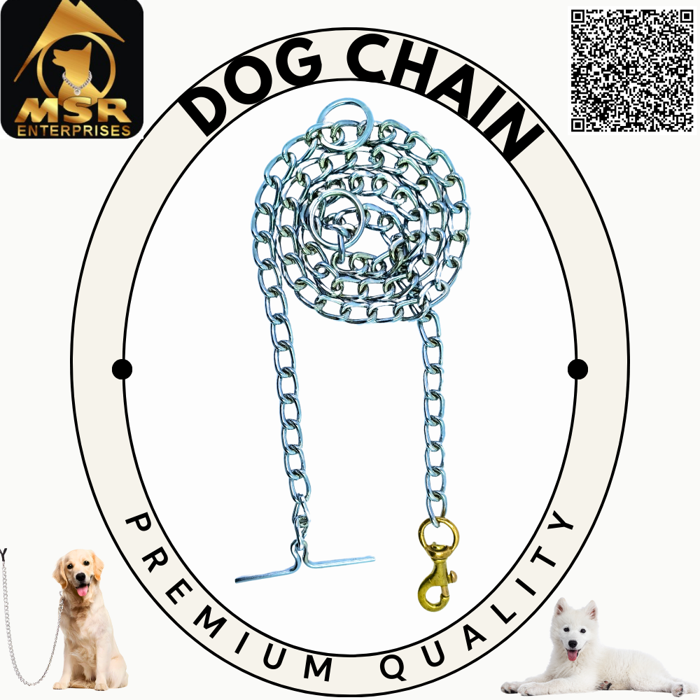 Plain Twisted Iron Dog Chain With Brass Hook - Color: Ss