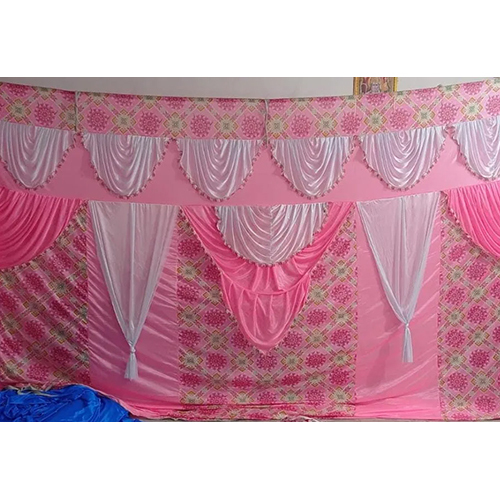 हल्के गुलाबी तम्बू की परदा