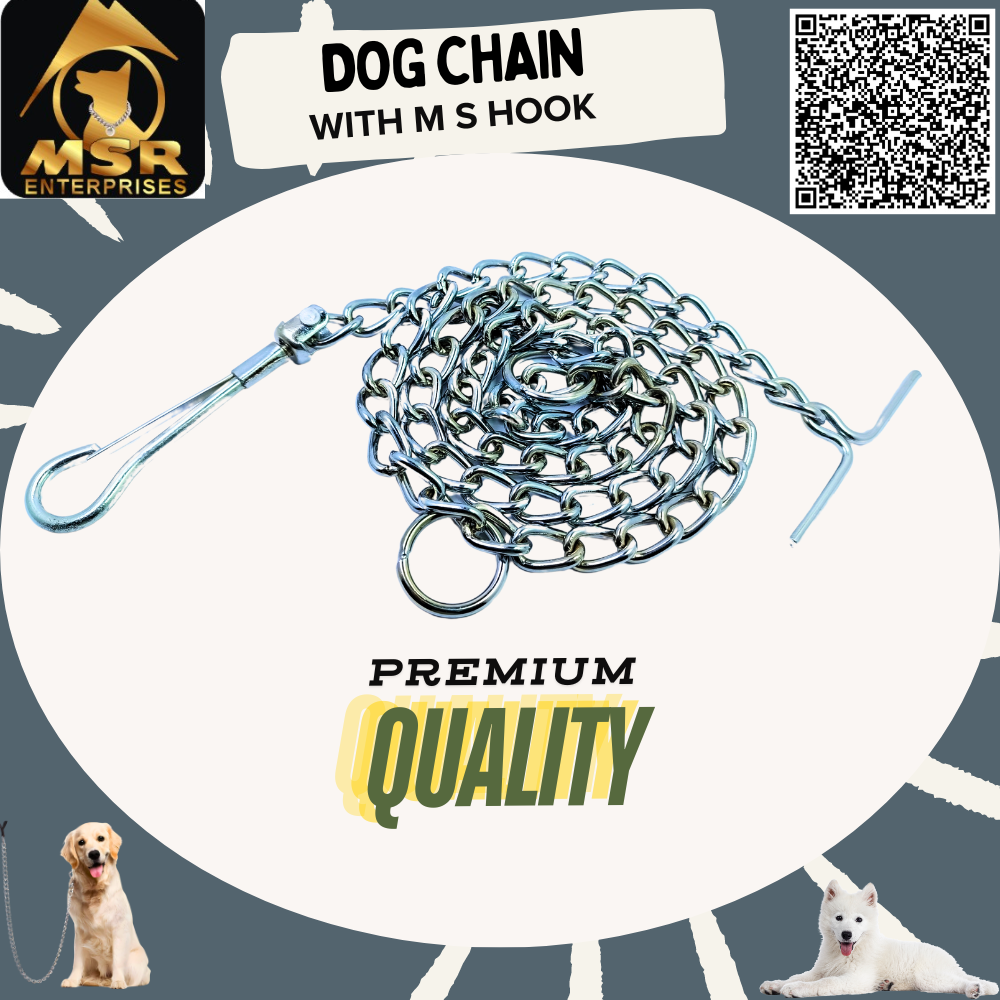 Plain Twisted Iron Dog Chain With Ms Hook - Color: Ss