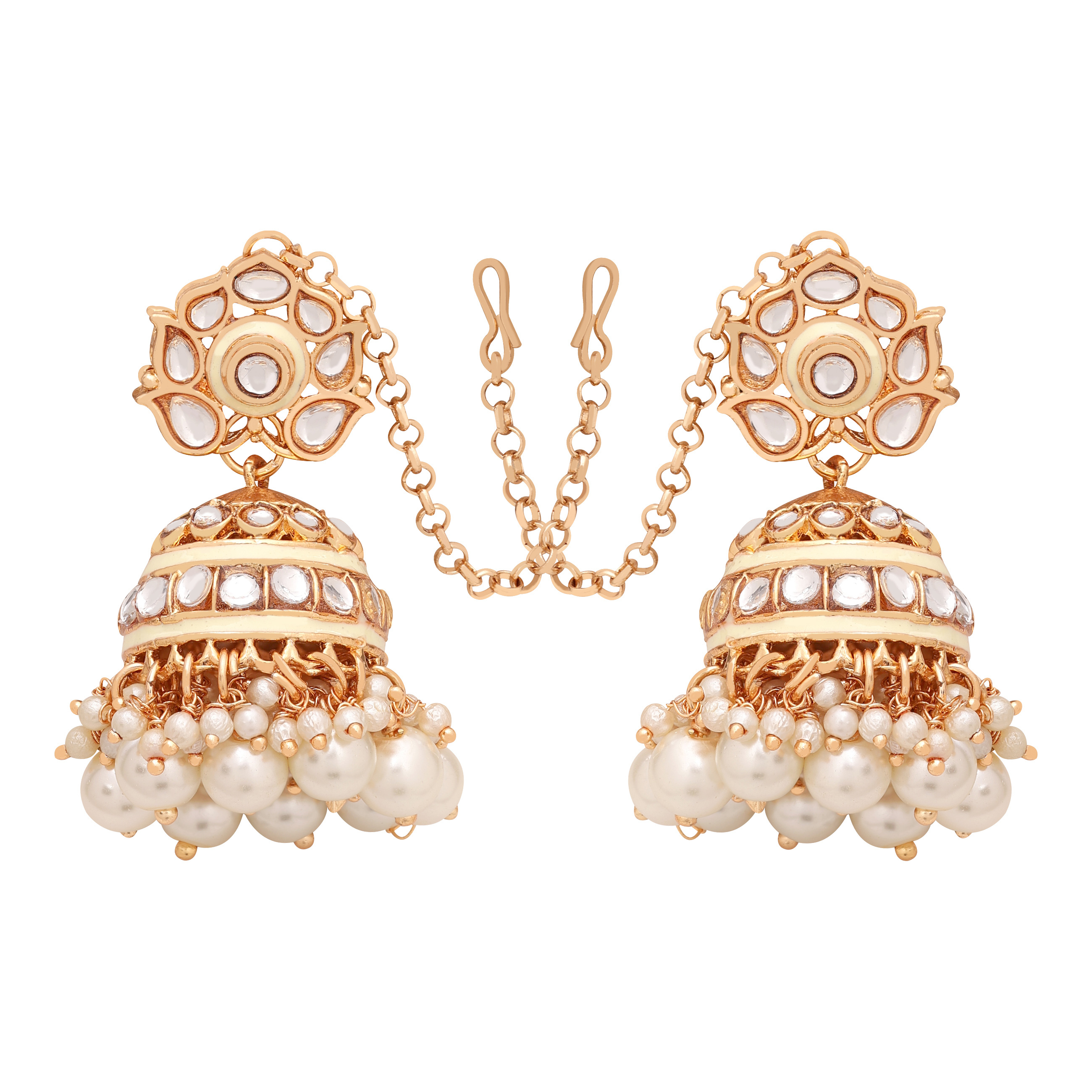 Floral Jhumki |Trendy Floral Jhumki| Kundan Jhumki| Bridal Kundan Earring |Traditional Kundan Jewelry| Meenakari Kundan Jhumki