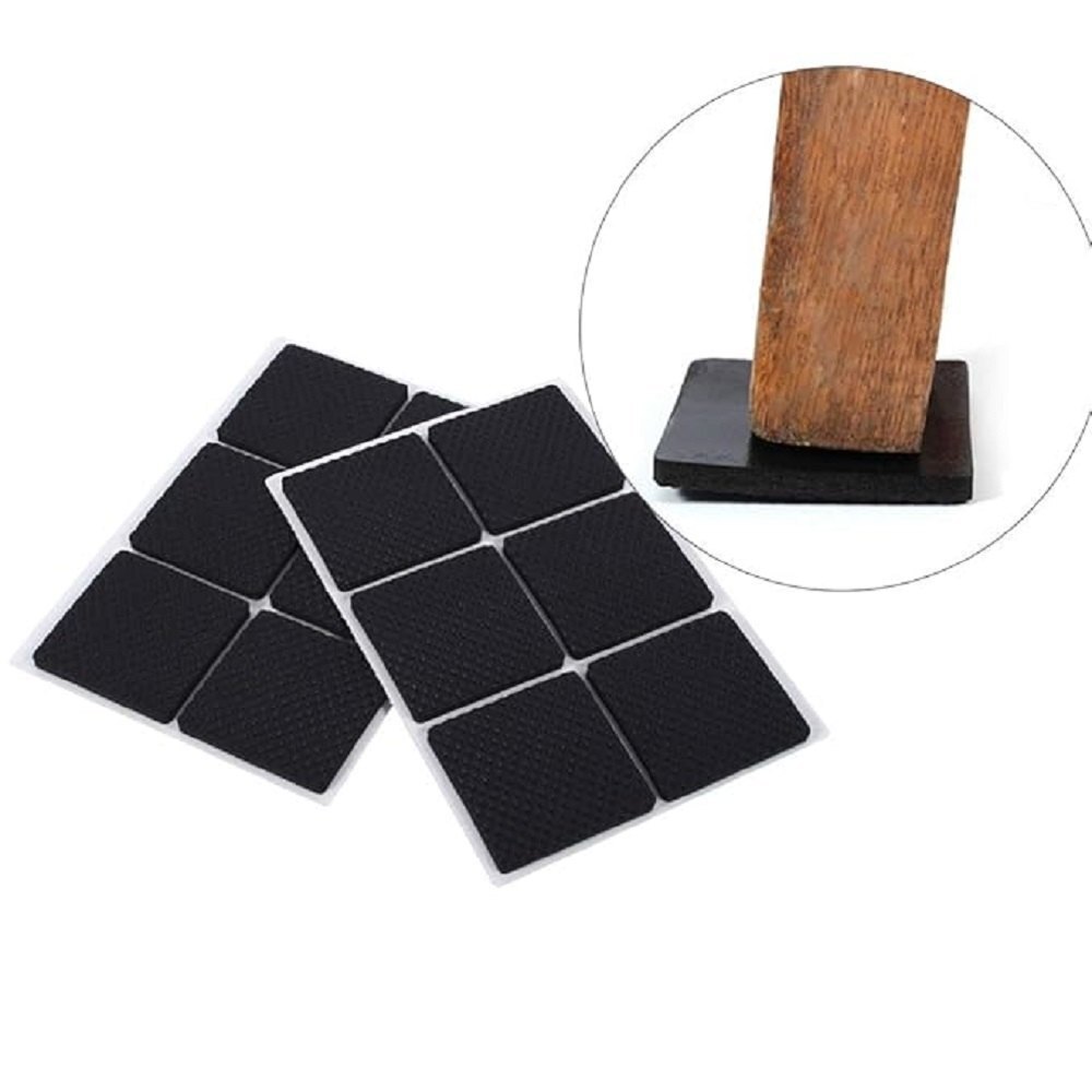 Slip Stick Non-scratch Furniture Pads - Rubber, Free Size, Multicolor | Self-adhesive, Shockproof, Soundproof, Wear-proof Protection For Hard Floors