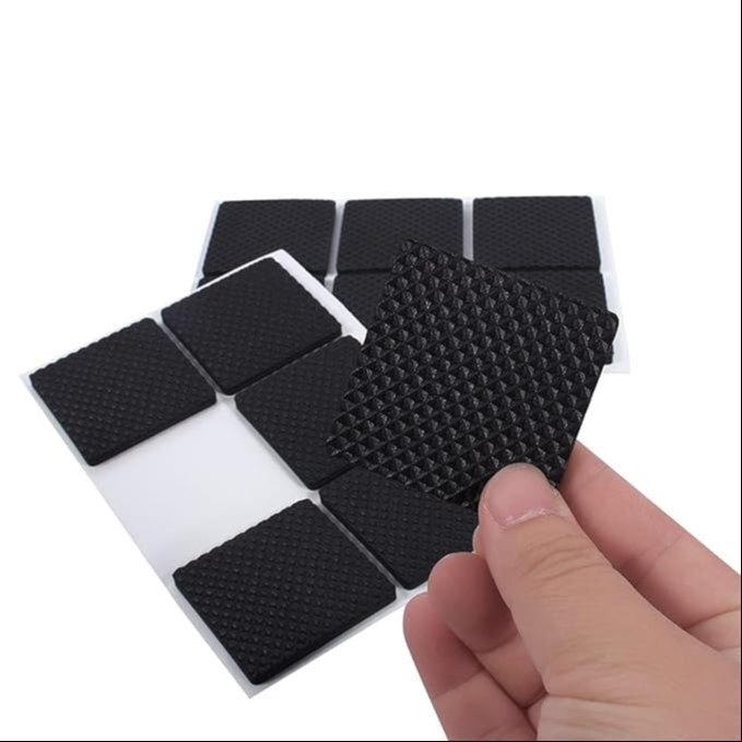 Slip Stick Non-scratch Furniture Pads - Rubber, Free Size, Multicolor | Self-adhesive, Shockproof, Soundproof, Wear-proof Protection For Hard Floors