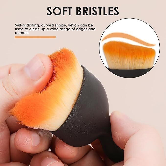 Car Interior Cleaning Brush - Plastic, 10x6x3 Cm | Soft Bristles For Dusting Ac Vents, Dashboard & Hard-to-reach Areas, Ergonomic Grip