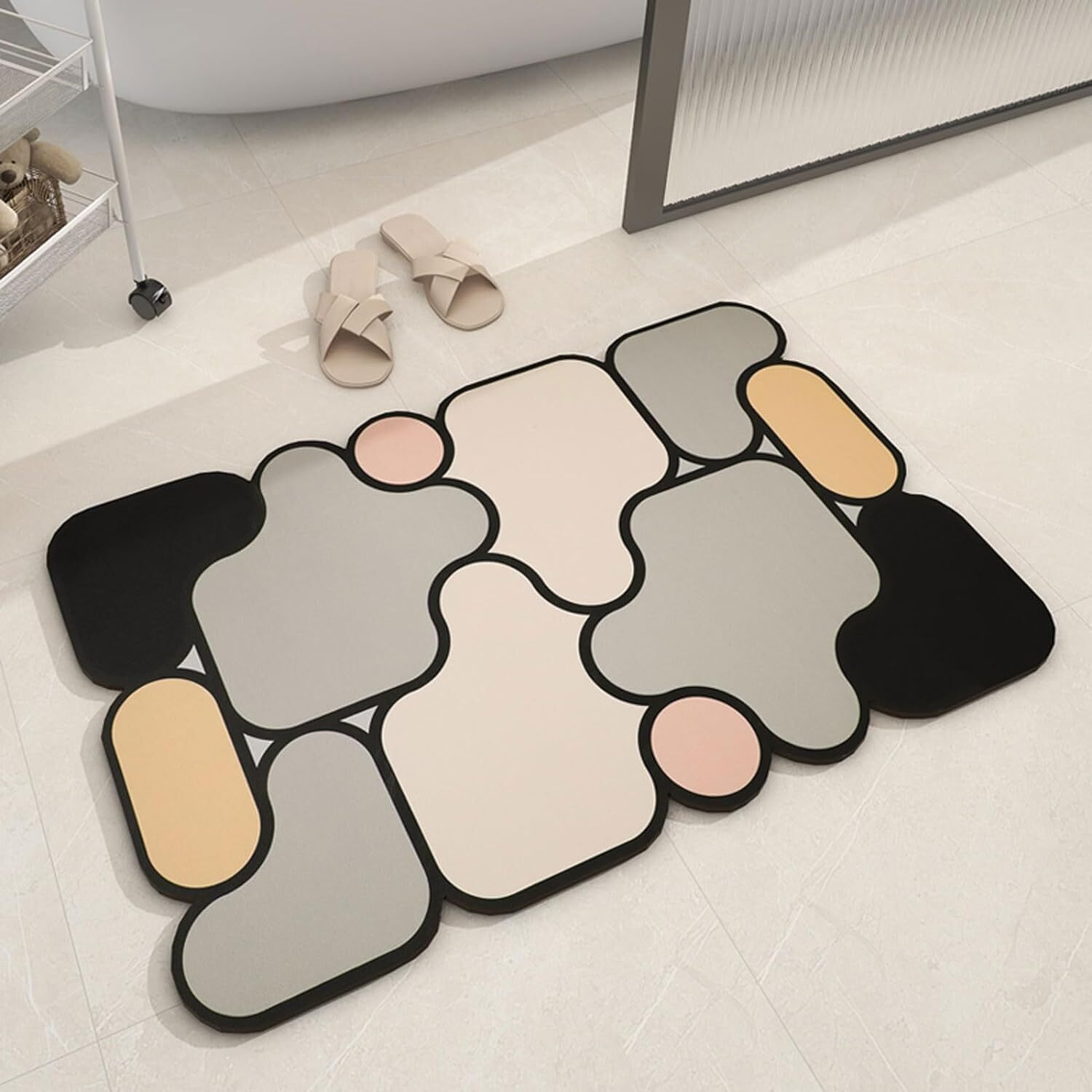 5d Puzzle Mat - High Density Pvc, 40x60 Cm | Easy To Clean, Non-slip, Waterproof, Cushioned Anti-fatigue Kitchen Rug Set (Multi)