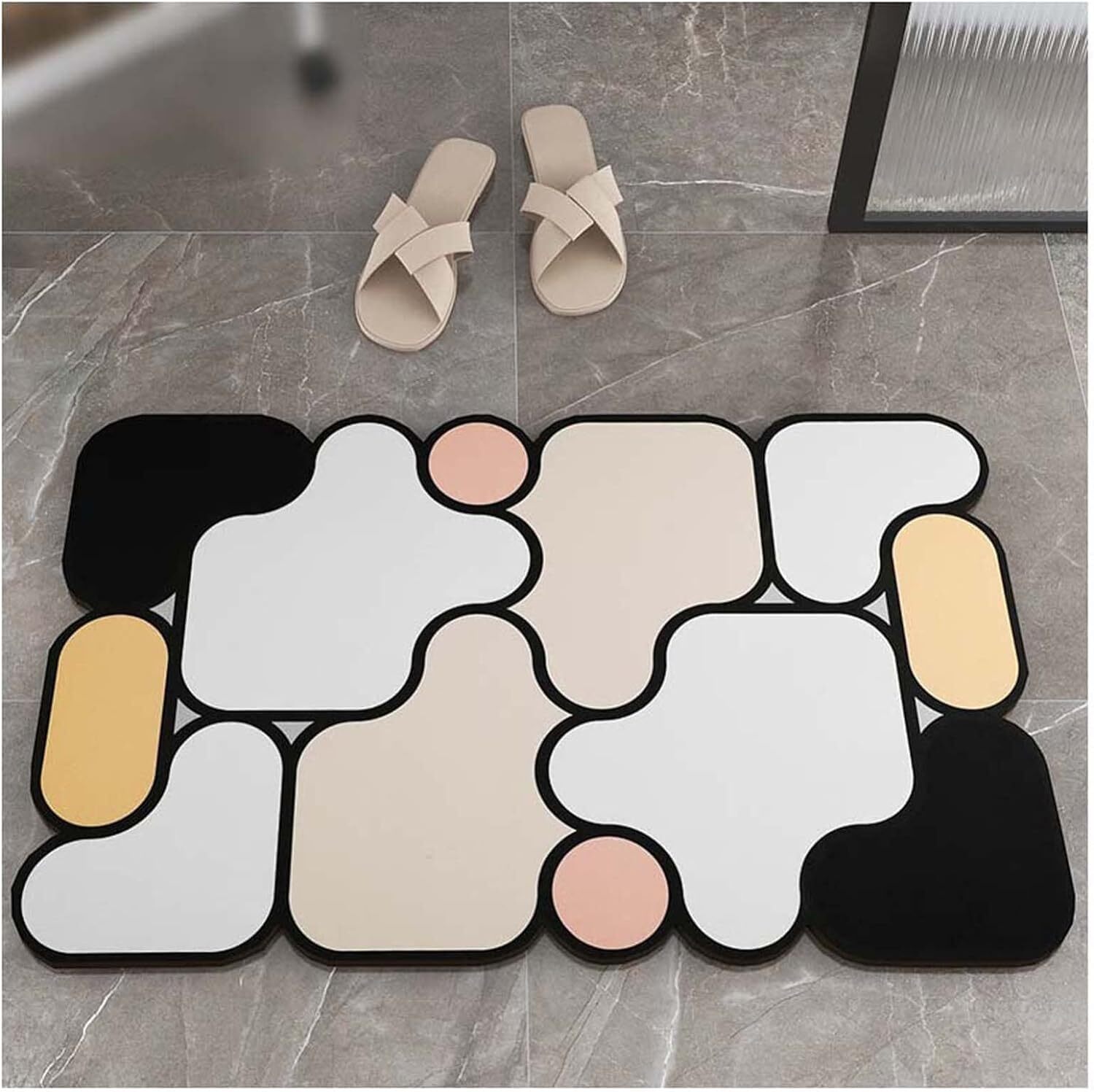 5d Puzzle Mat - High Density Pvc, 40x60 Cm | Easy To Clean, Non-slip, Waterproof, Cushioned Anti-fatigue Kitchen Rug Set (Multi)