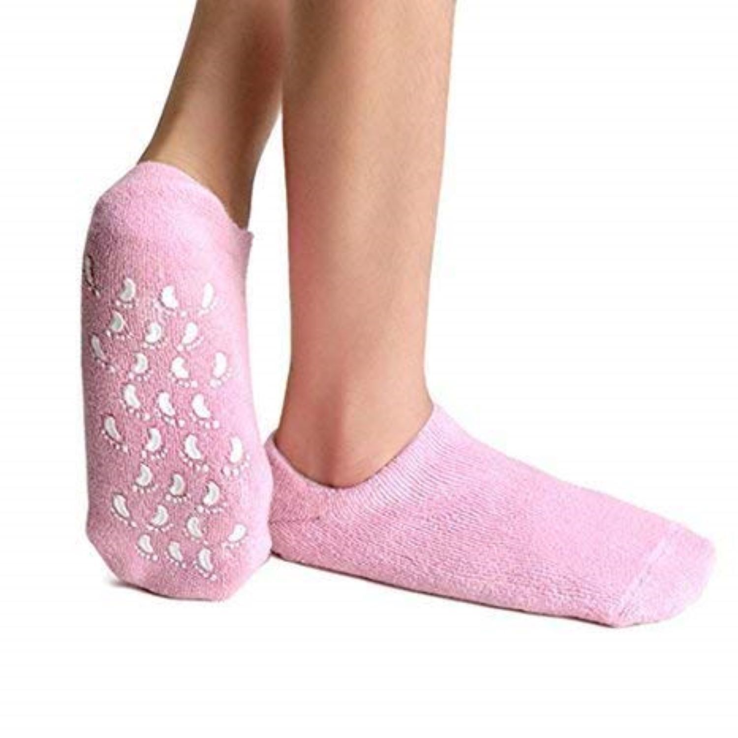 Moisturizing Gel Socks - 21.5x10.5 Cm, Vitamin E & Mineral Oil Infusion For Cracked Heel Repair, Intensive Hydration Treatment For Soft Feet
