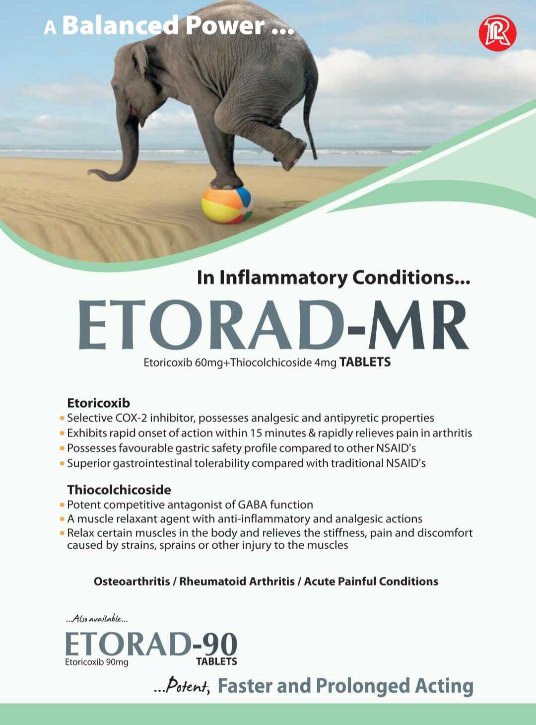 Etoricoxib & Thiocolchicoside Tablet - 10x10 Tablets | General Medicines, Dry Place Storage, Dosage As Per Doctor Prescription