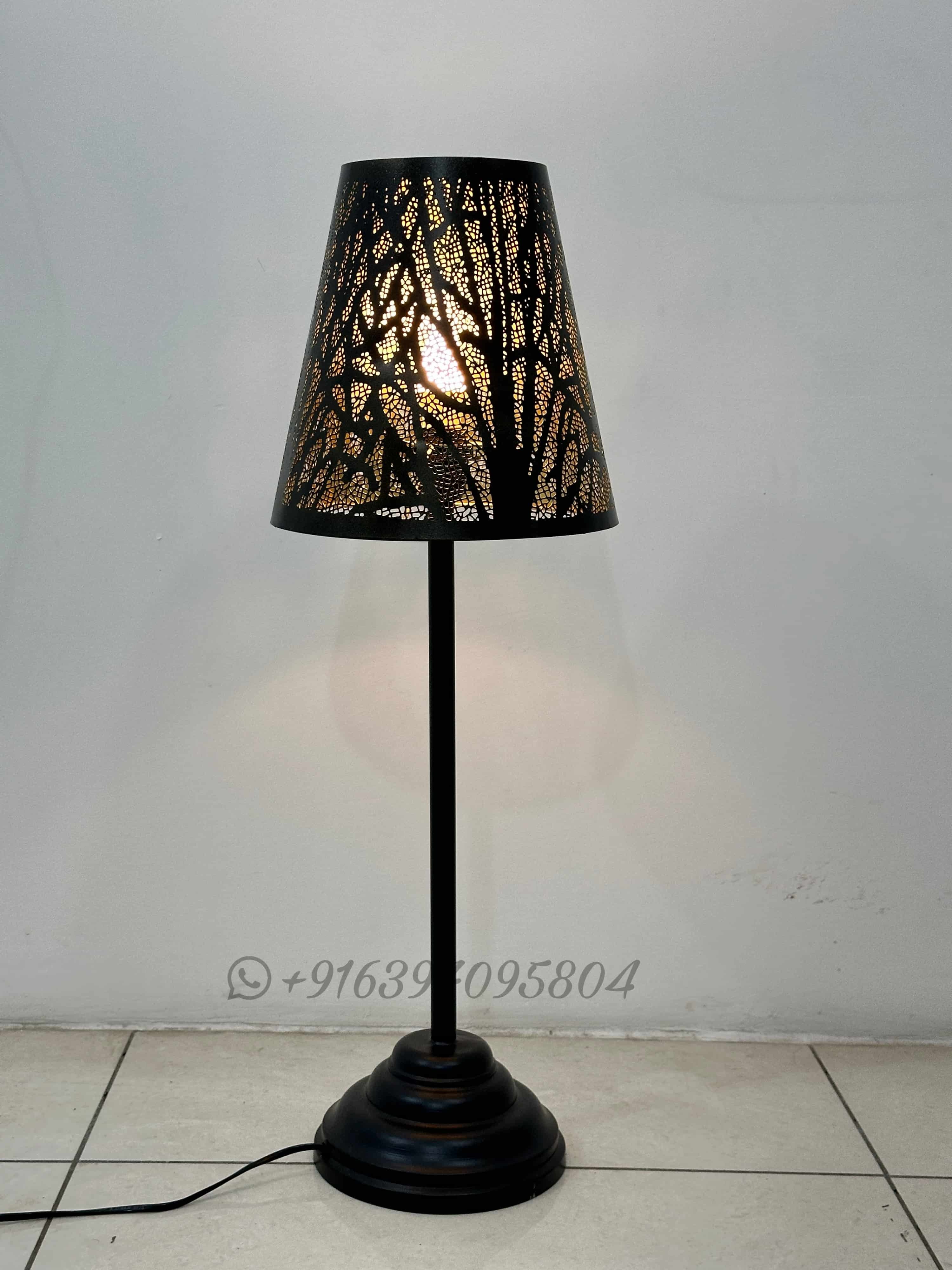 Desk Table Lamp - Metal, 10x10x24 Inches | Traditional Style, Black, Incandescent Light Source