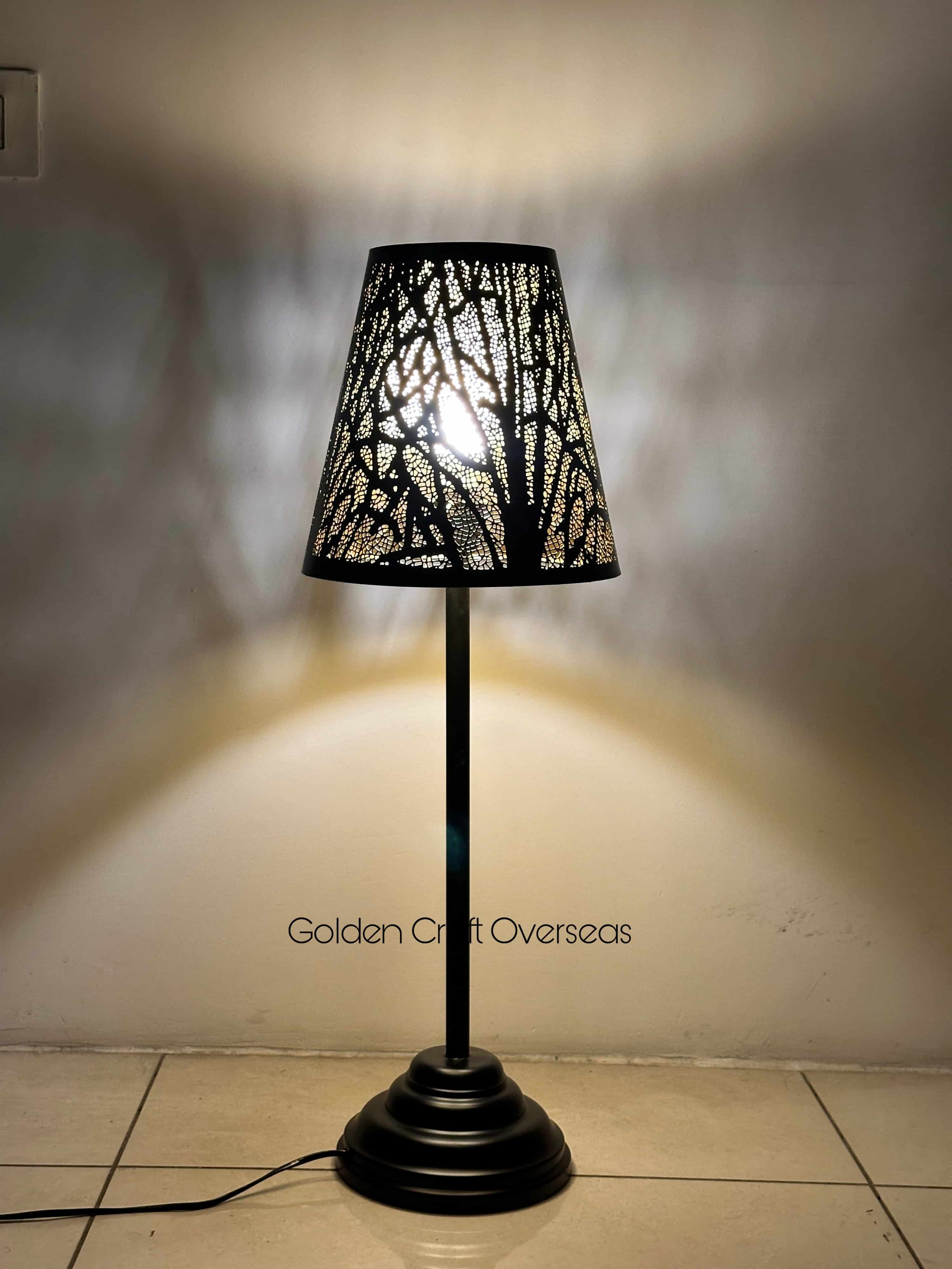 Desk Table Lamp - Metal, 10x10x24 Inches | Traditional Style, Black, Incandescent Light Source