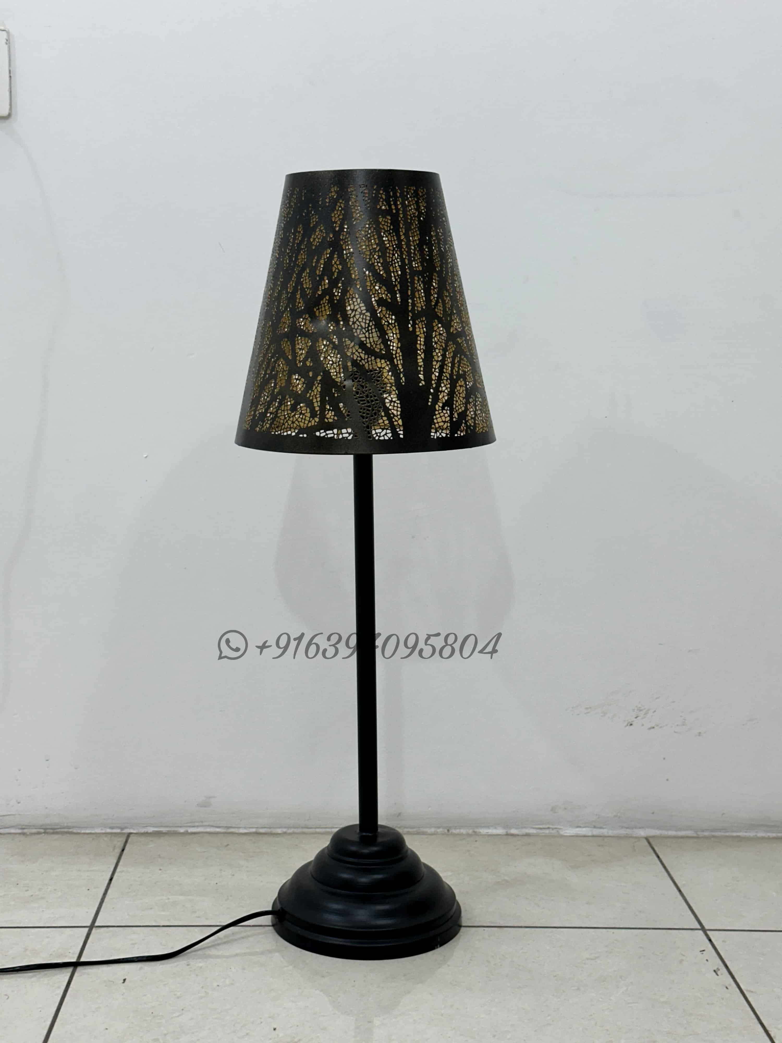 Desk Table Lamp - Metal, 10x10x24 Inches | Traditional Style, Black, Incandescent Light Source