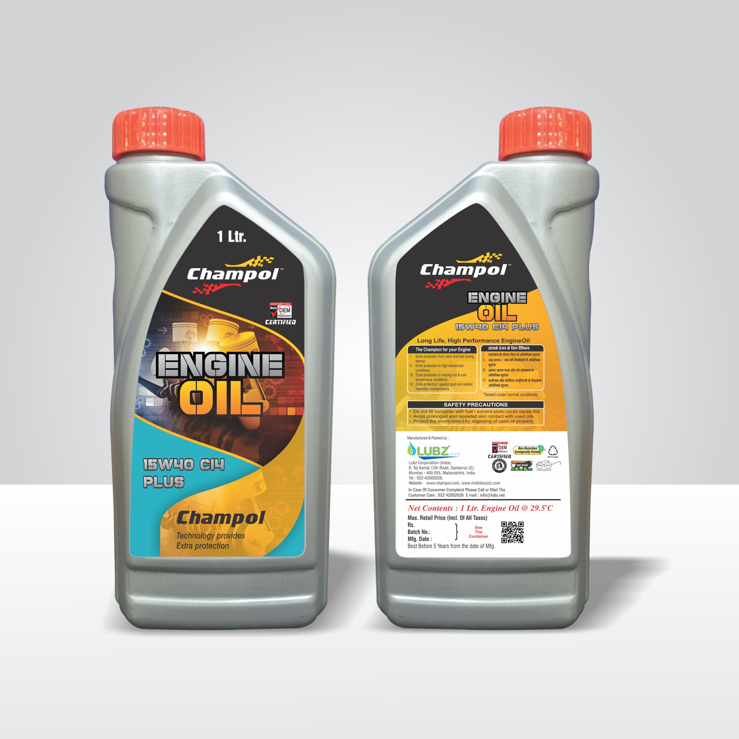 Champol 15w40 Cf4/ch4/ci4/ci4 Plus - 15w40 Multigrade Diesel Engine Oil High Detergency & Dispersancy Excellent Shear Stability & Anti-oxidation Properties