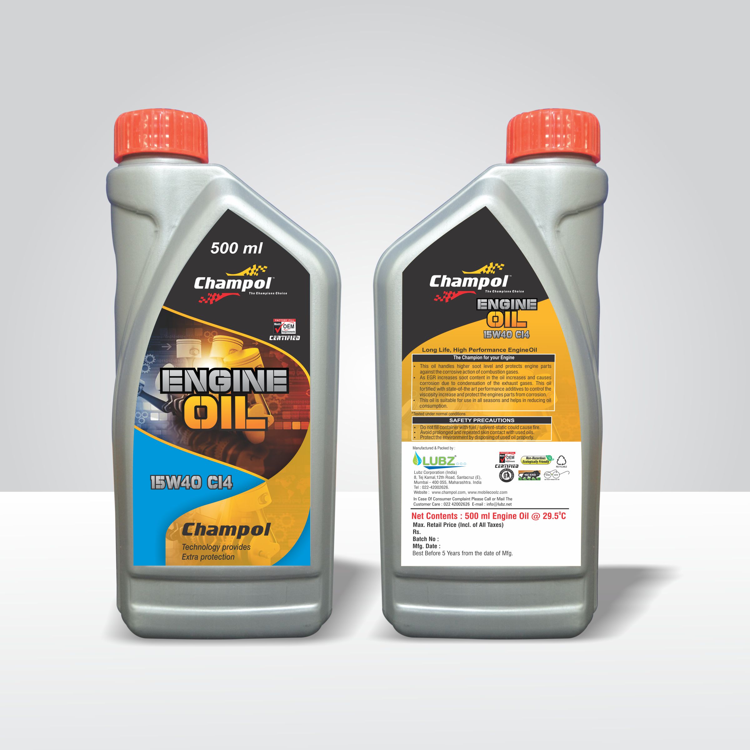 Champol 15w40 Cf4/ch4/ci4/ci4 Plus - 15w40 Multigrade Diesel Engine Oil High Detergency & Dispersancy Excellent Shear Stability & Anti-oxidation Properties