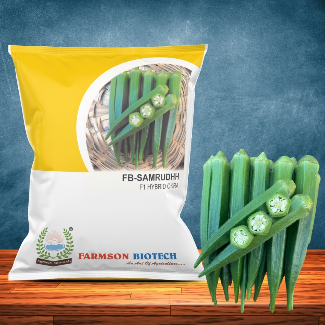 Okra Seeds - 12-14 Cm Long Dark Green Fruits | Hybrid With 95%-99% Purity, Tolerant To Yvmv & Elcv, 9-month Shelf Life, Ideal For Kharif & Summer Seasons