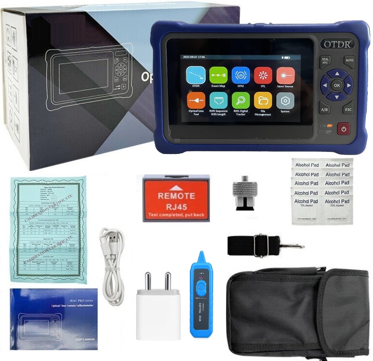 Tech Test Mini Smart Otdr Optical Time Domain Reflectometer - Color: Blue