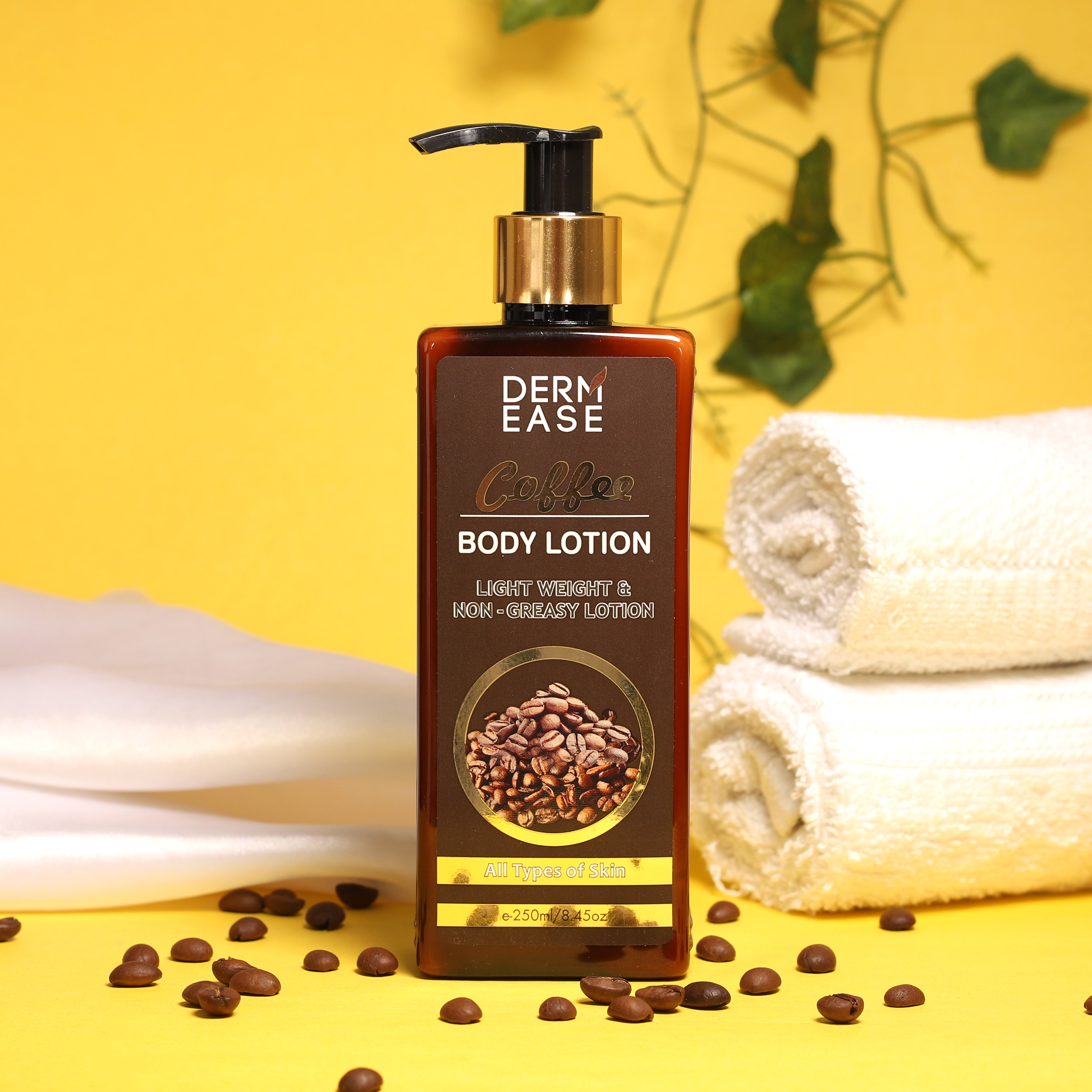 Coffee Lotion - Lightweight Non-greasy Formula, Smooth Texture For All Skin Types | Ideal For Body And Skin Care, 2-year Shelf Life