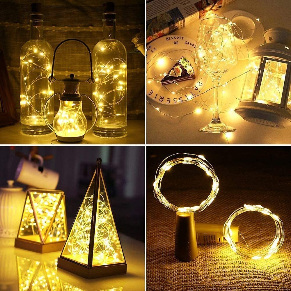 Mitsico String Light For Glass Bottle Yellow Color Mini Fairy Lights (1 Pc String Wire Light, Yellow)