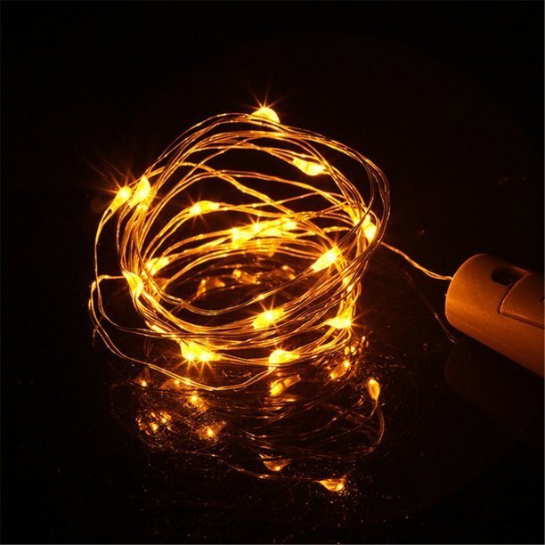 Mitsico String Light For Glass Bottle Yellow Color Mini Fairy Lights (1 Pc String Wire Light, Yellow)