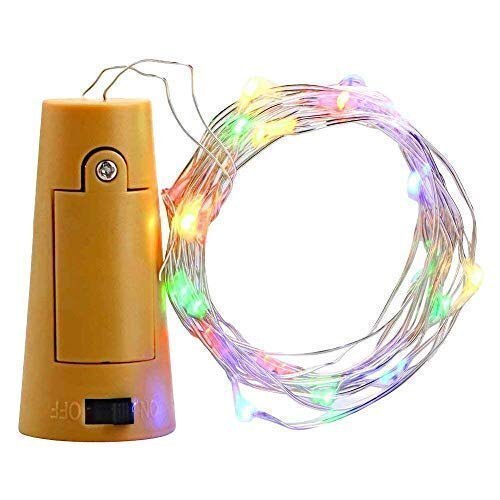 Mitsico Multicolor Led Fairy String Lights - 20 Light Sources, 2m Copper Wire | Battery Powered, Indoor/outdoor Usage For Halloween, Christmas, And Weddings