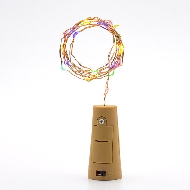 Mitsico Multicolor Led Fairy String Lights - 20 Light Sources, 2m Copper Wire | Battery Powered, Indoor/outdoor Usage For Halloween, Christmas, And Weddings