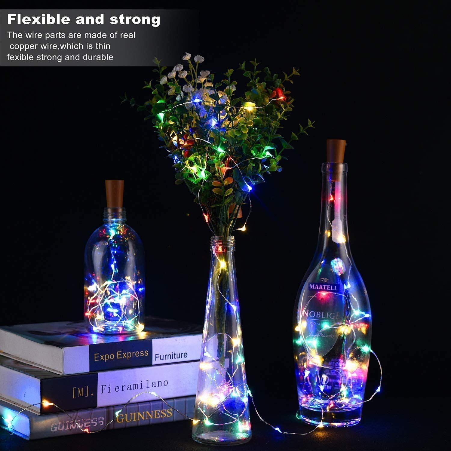 Mitsico Multicolor Led Fairy String Lights - 20 Light Sources, 2m Copper Wire | Battery Powered, Indoor/outdoor Usage For Halloween, Christmas, And Weddings