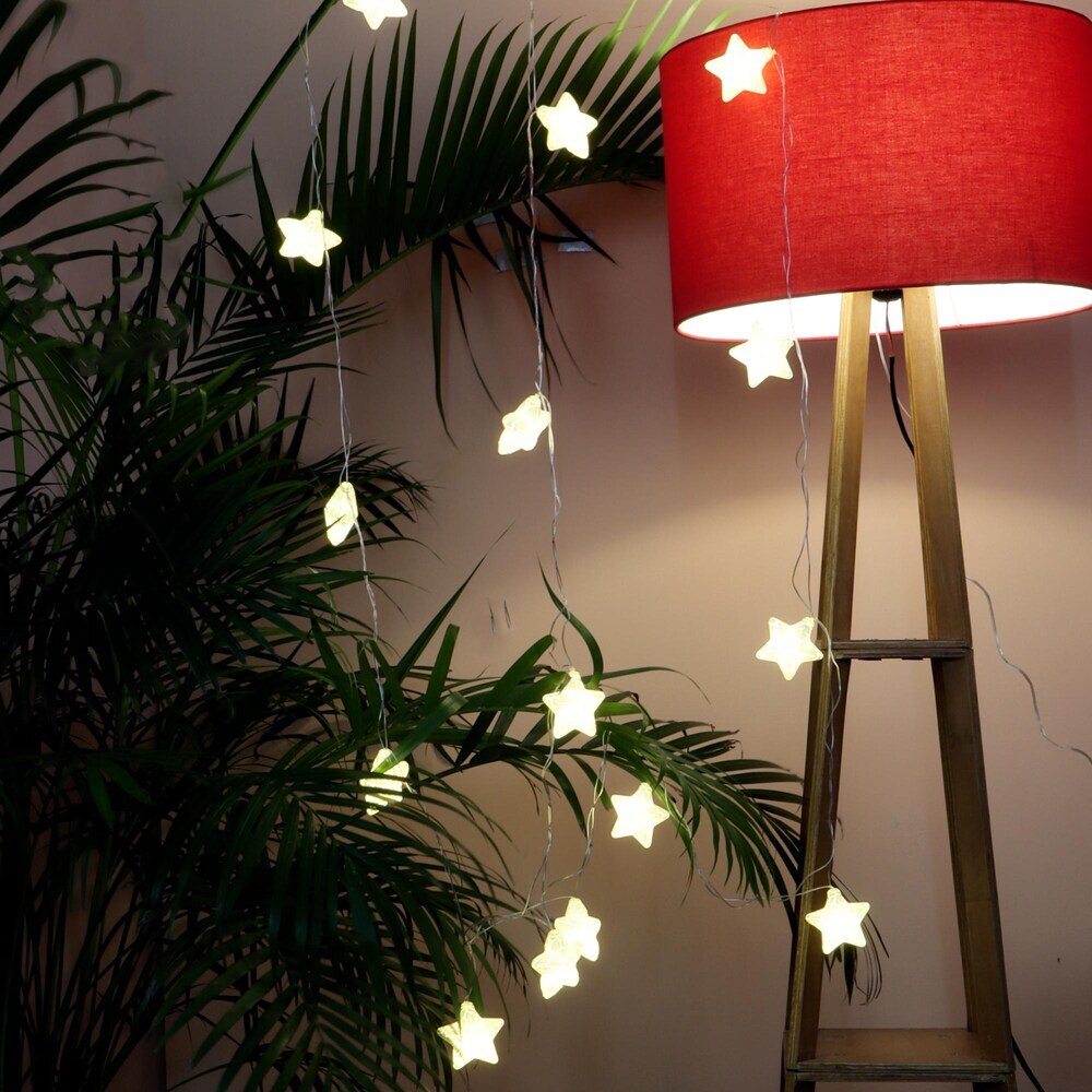 Mitsico Heavy Star Light White Star Serial Light For Festivals & Occasions Multipurpose - Heavy Plastic, Warm White Color | Ideal For Indoor & Outdoor Decor, Diwali, Christmas, Parties, Weddings, And Commercial Spaces